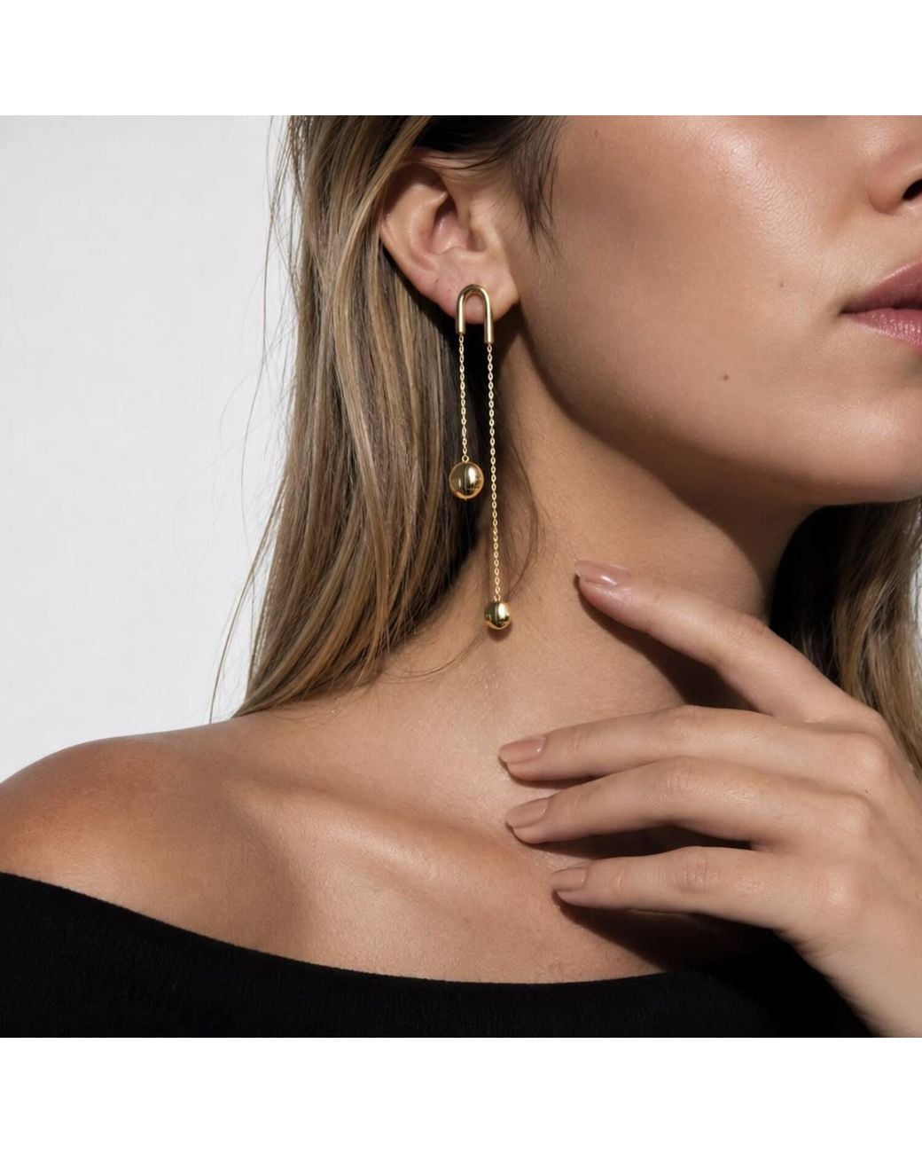 Bold Manifest Designs Metallic Geometric Chain Drop Earrings X Unbound Pill