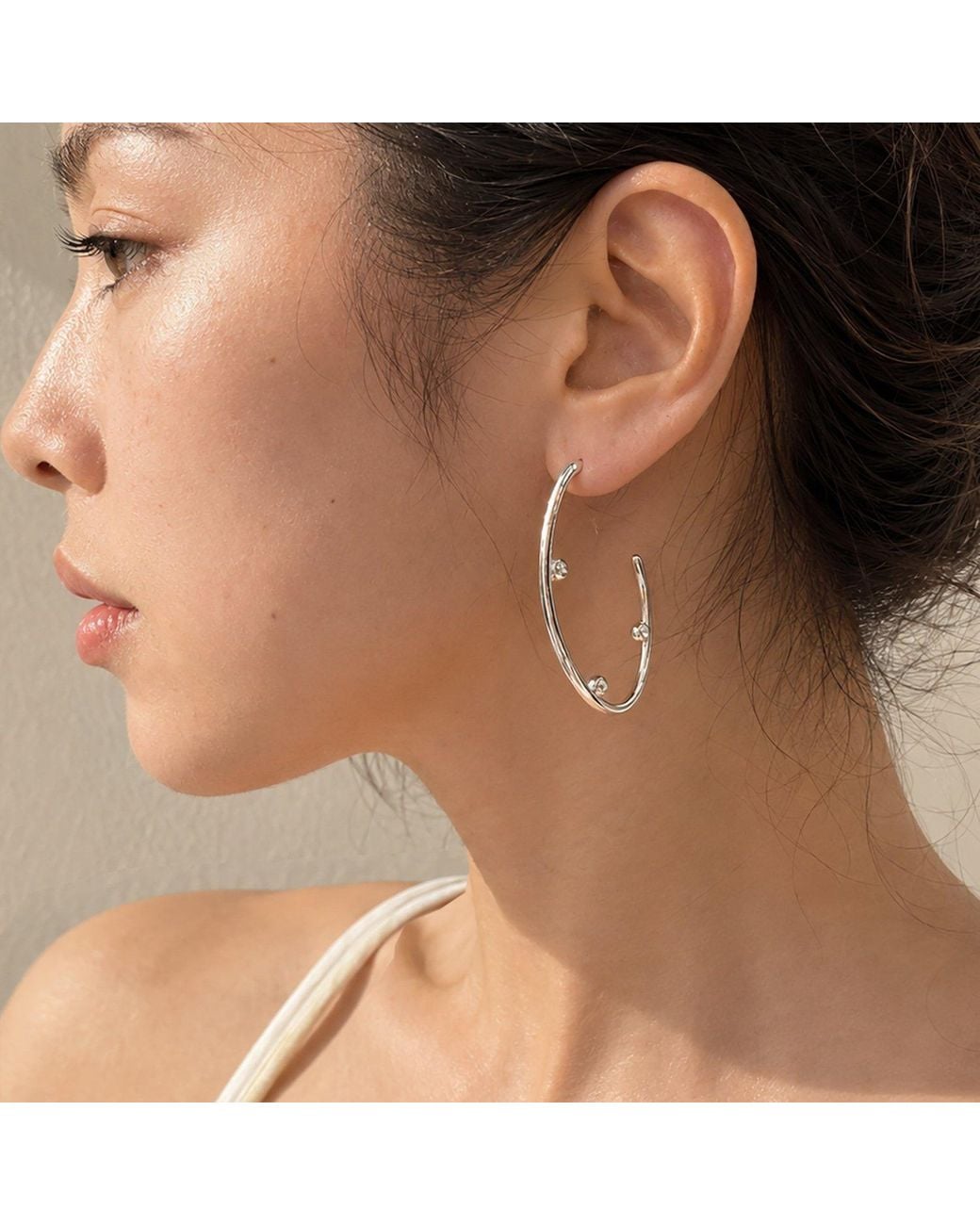 Rare Matters Jewelry Metallic Sculpted Curve Hoops