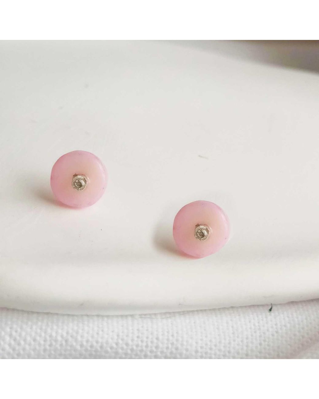 Lily Flo Jewellery Pink Opal Lab Grown Diamonds