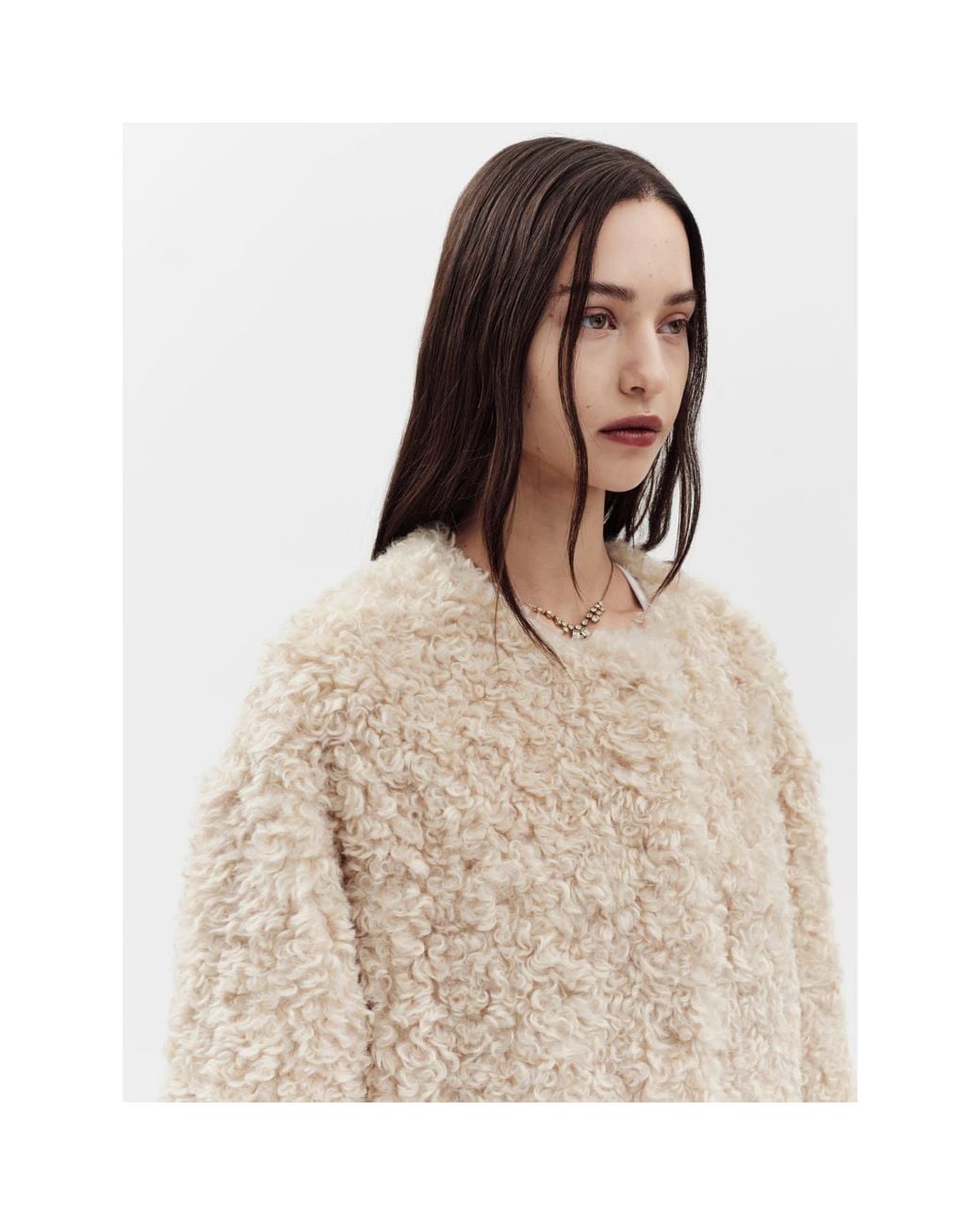 Jakke Natural Neutrals Arc Lines Coat