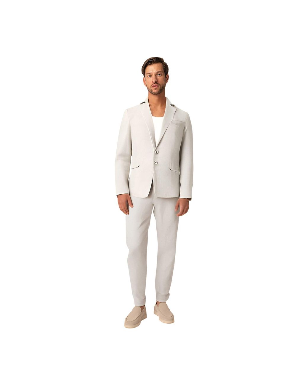 Haris Cotton Gray Linen Pant for men
