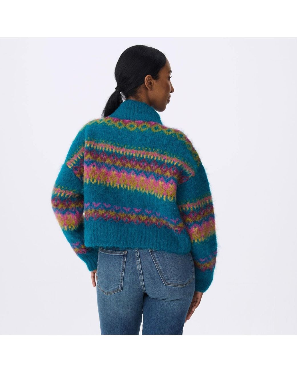 Krimson Klover Blue Celine Mock Neck