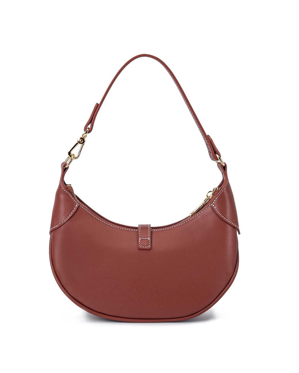 Mkf Collection - J'omor Red Mire Half Moon Shoulder Bag