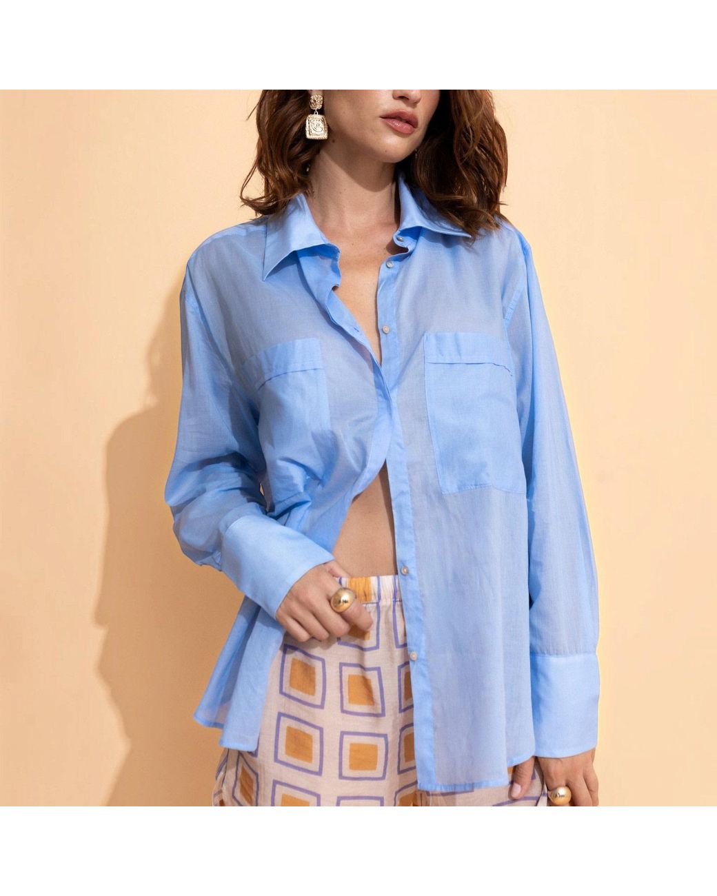 Casa Lélé Blue The Sasha Button Down