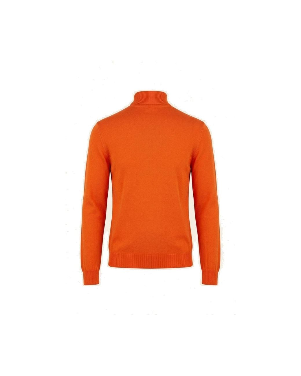Ron Tomson Orange Roll Neck Knit Sweater for men