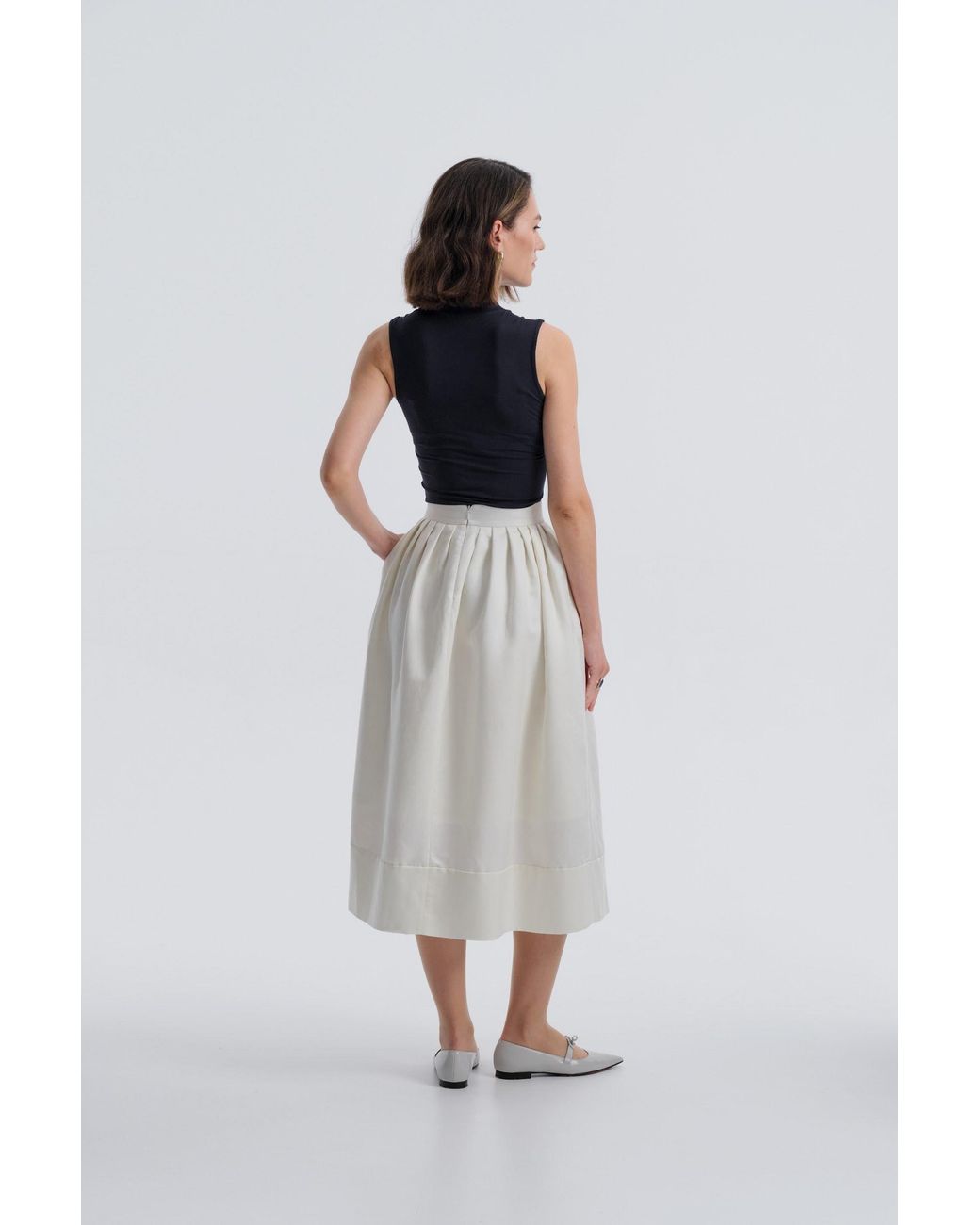Baltér Natural Minorca Lait Midi Skirt