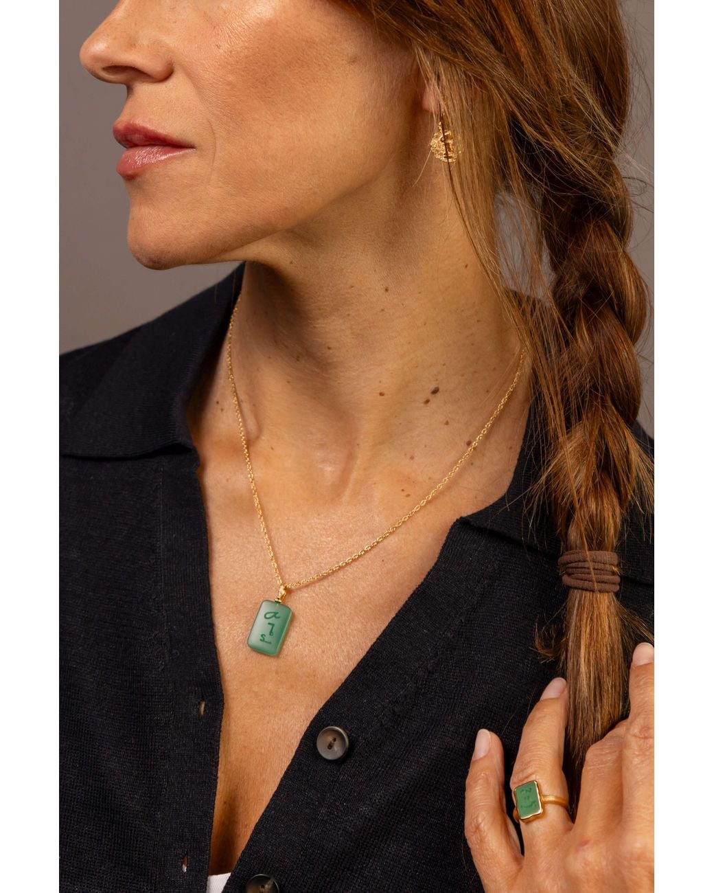 Claire Hill Designs Green F* This S* Chalcedony Necklace
