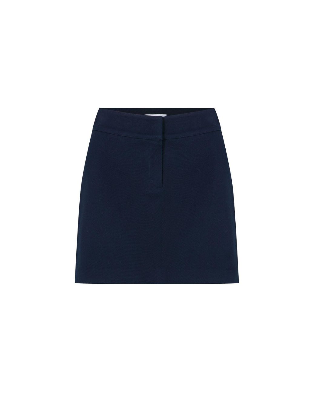 NAZLI CEREN Blue Marde Cotton Mini Skirt