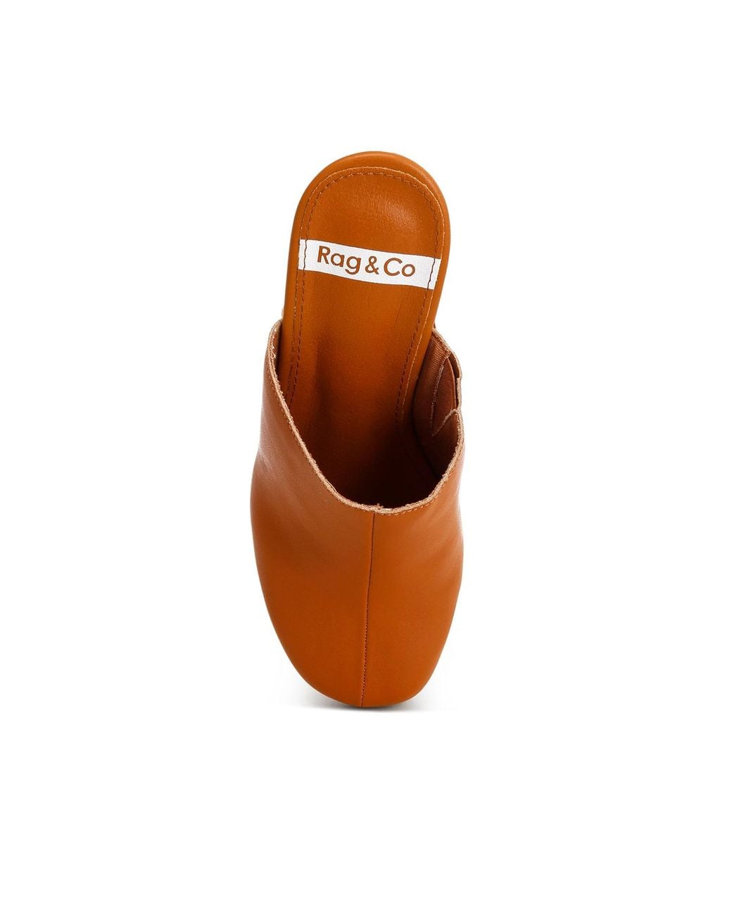Rag & Co Brown Benji Recycled Leather Clogs