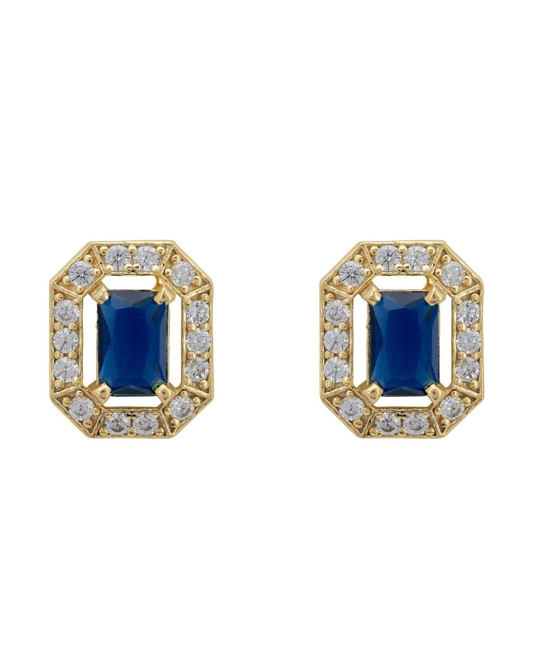 Latelita London Blue Whistledown Gemstone Stud Earrings Sapphire