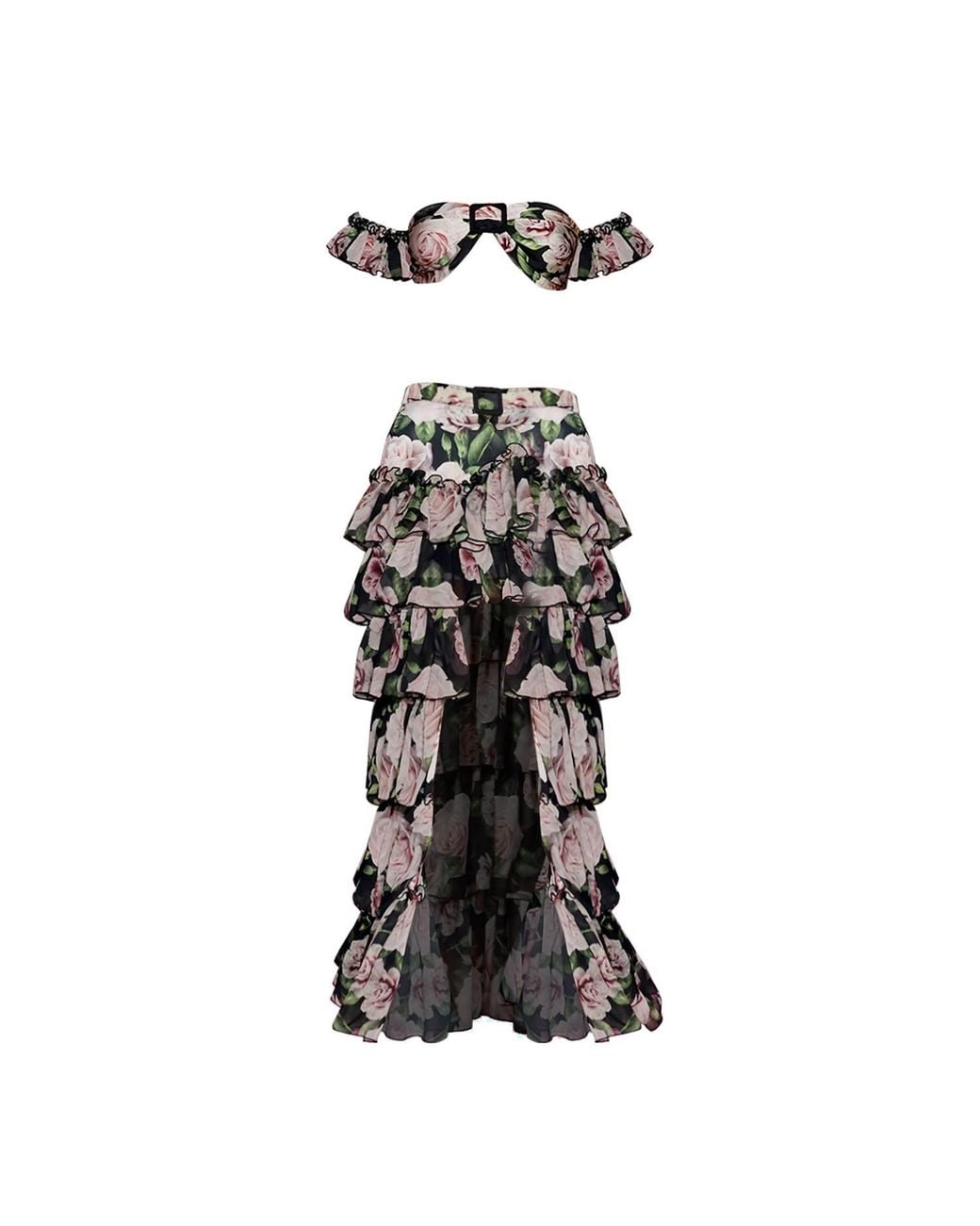 Nur Karaata Black Bloom Marigold Set