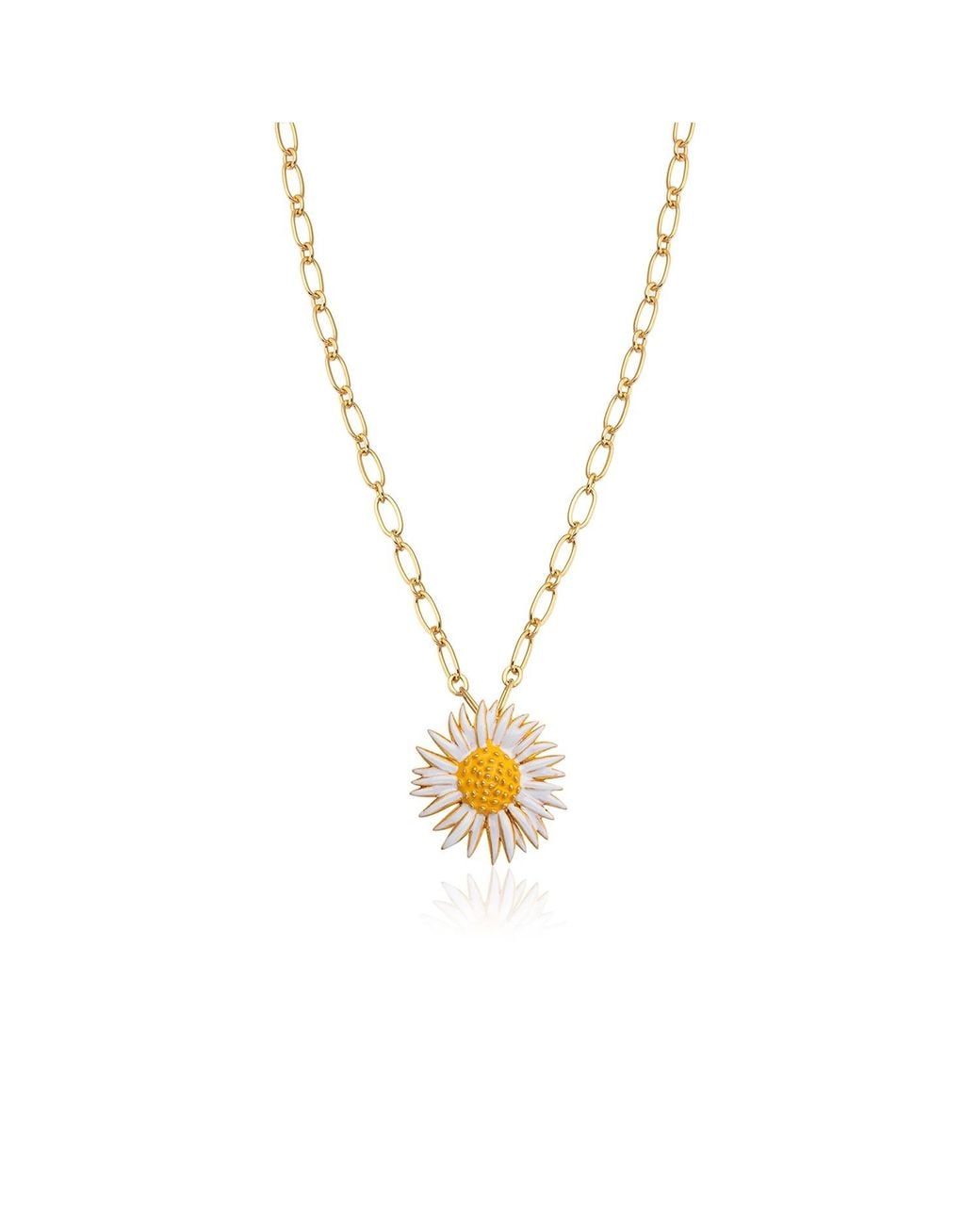 Milou Jewelry White Sunflower Necklace