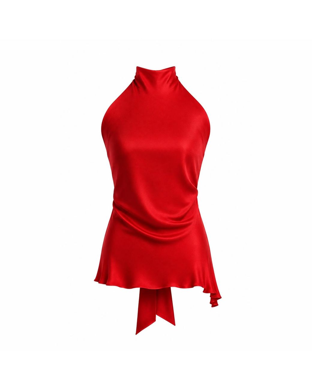The Ethos Studio Red Alica Top, Silky