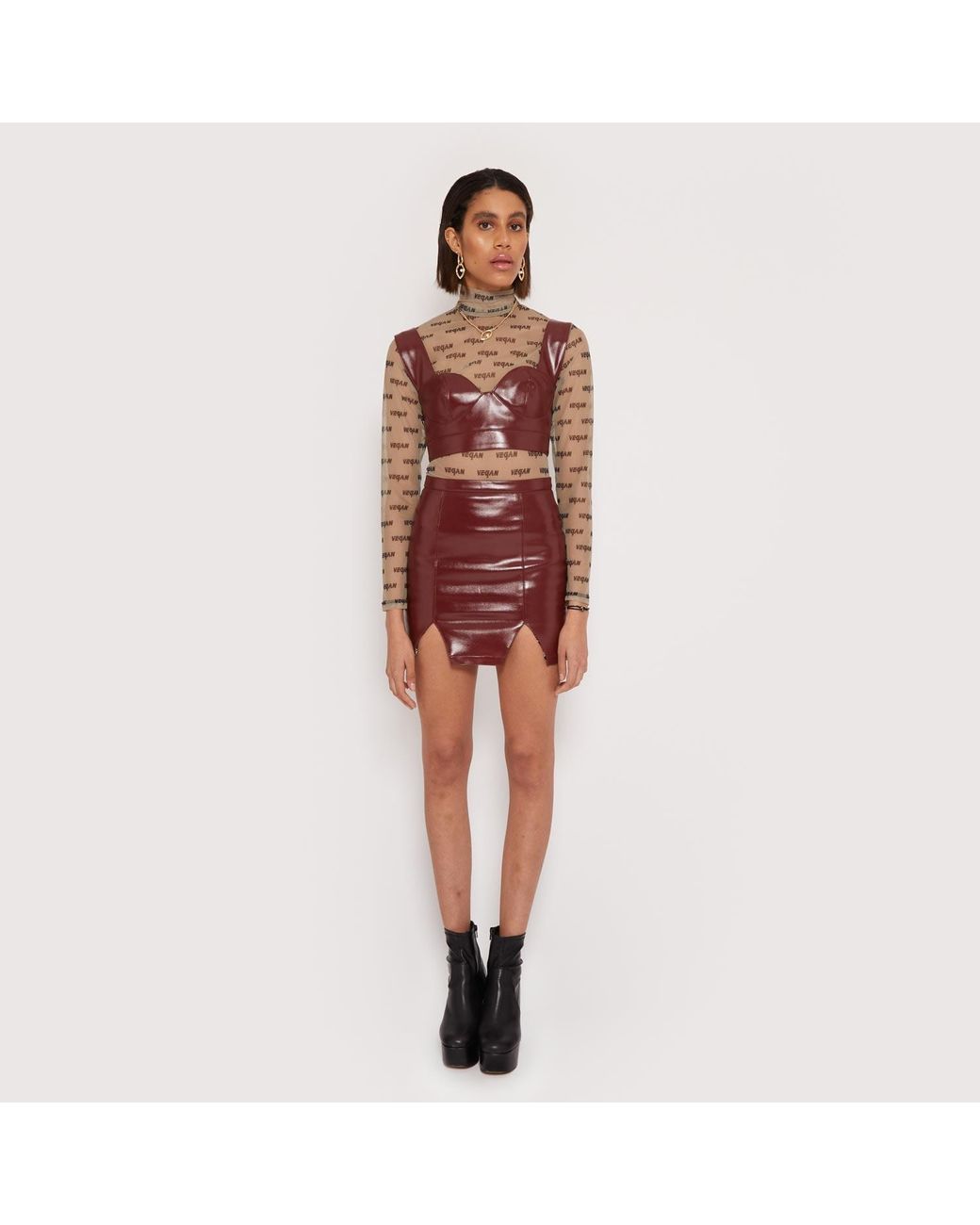 Sarah Regensburger White Vegan Mesh Bodysuit