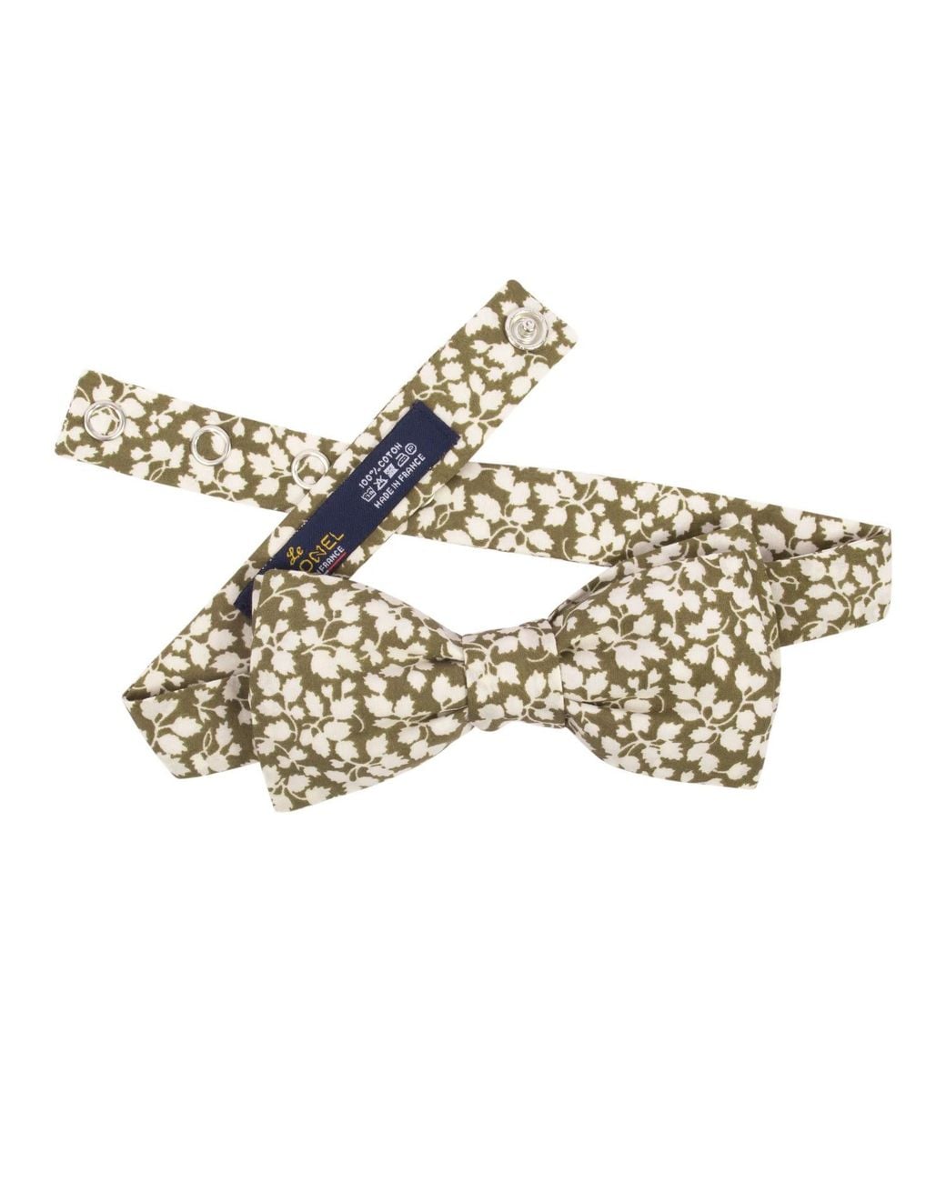 LE COLONEL Brown Khaki Liberty Glenjade Bow Tie for men