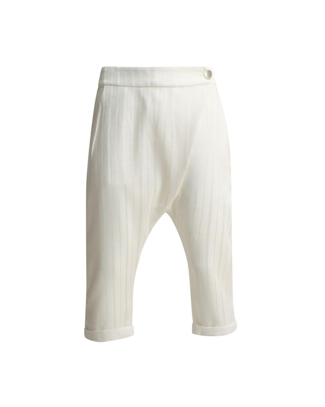Smart and Joy Natural Satin Trim Capri Tailored Pants