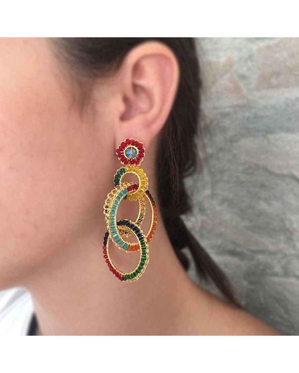 Lavish by Tricia Milaneze Multicolor Grace Handmade Earrings