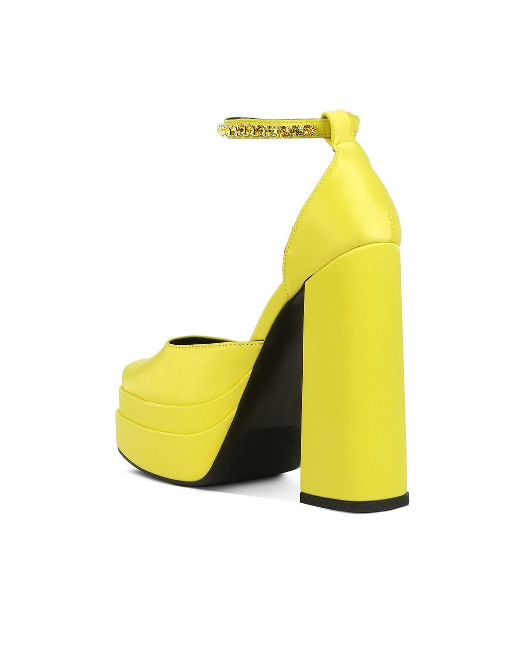 Rag & Co Yellow Martini Sky High Platform Sandals By Rag & Co