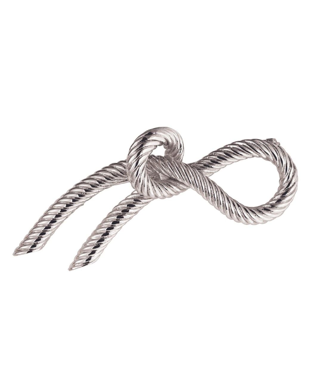 Grosse Metallic Platinum Loop Brooch, Series Trésor