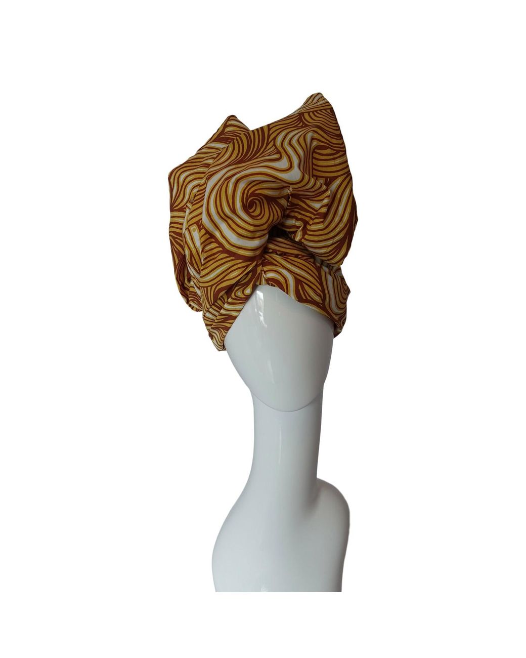 Romer Millinery Brown Twisturban Turban Blond Cartoon Curls Coiffure