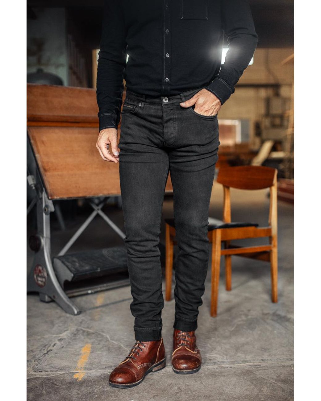 &SONS Trading Co Gray Brandon Overdyed Jean Fade 2 for men