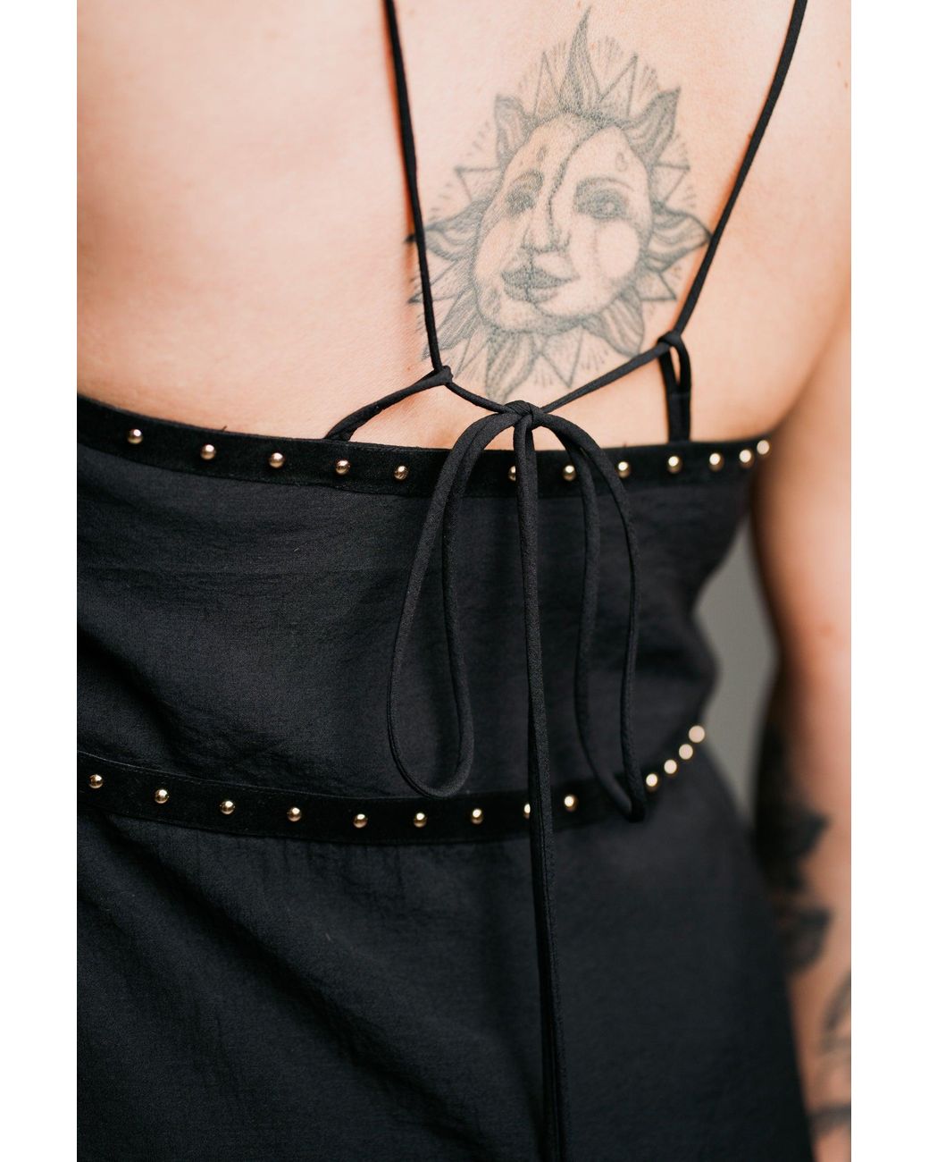 Little Lies Black Landslide Studded Slip Dress