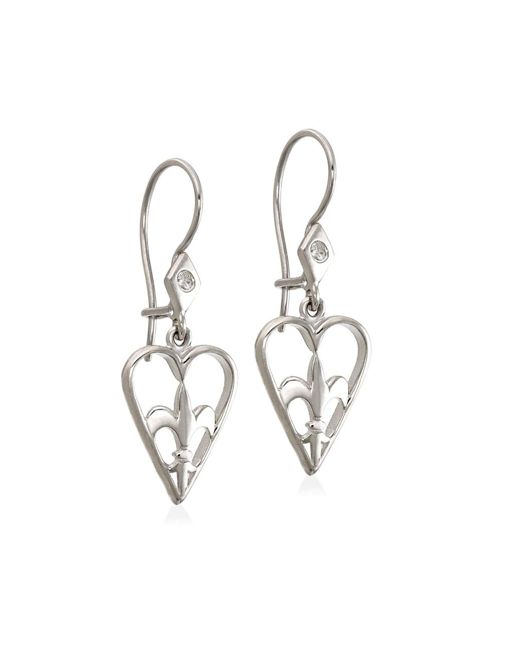 Myrto Katramadou Jewellery Metallic Heartshield – Hook Earrings