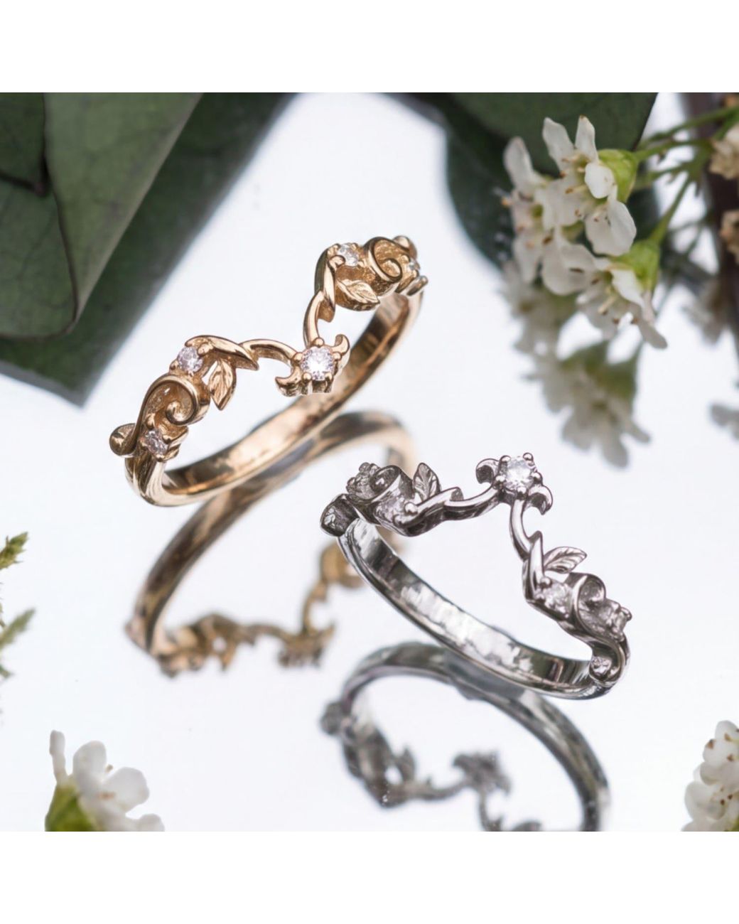 Azura Jewelry New York Metallic Petal Waltz Band Vermeil