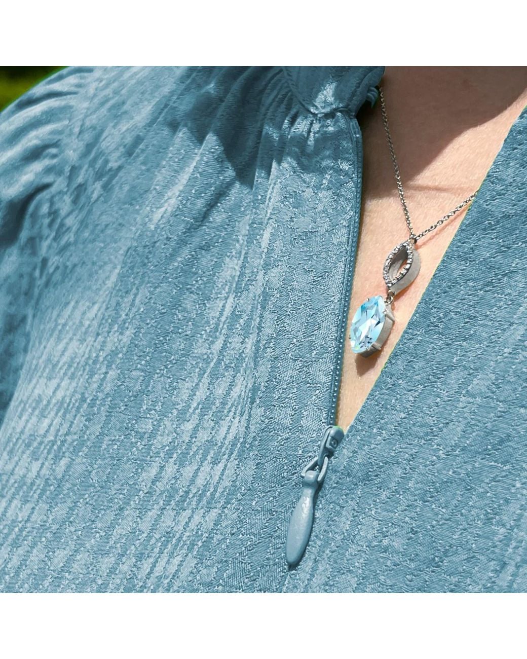 Augustine Jewels Metallic Topaz & Diamond Necklace