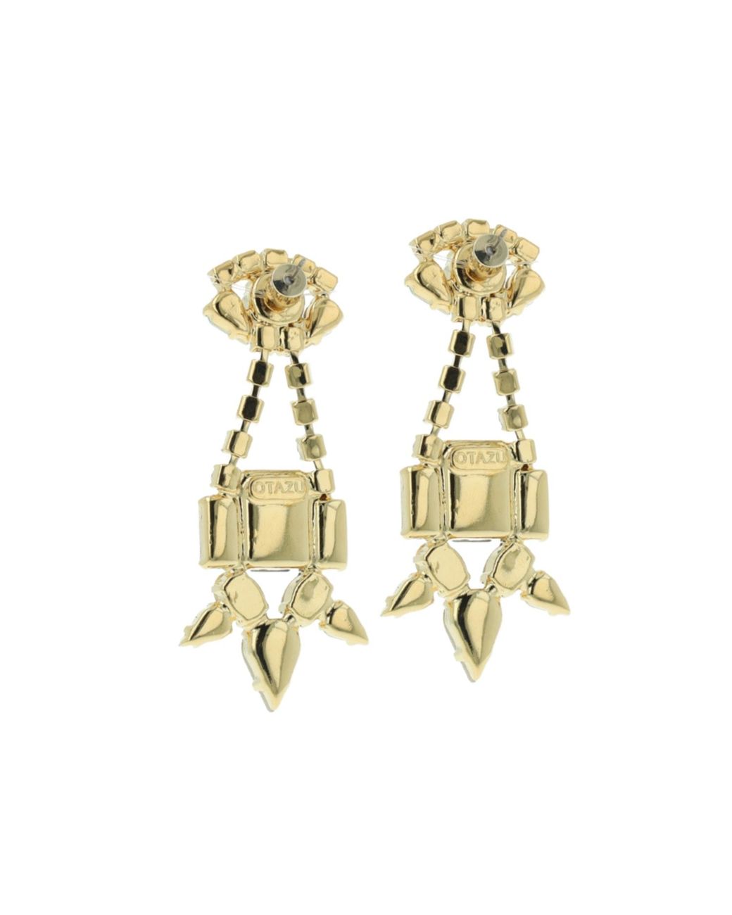 Otazu Blue Neutrals Satin Statement Earrings