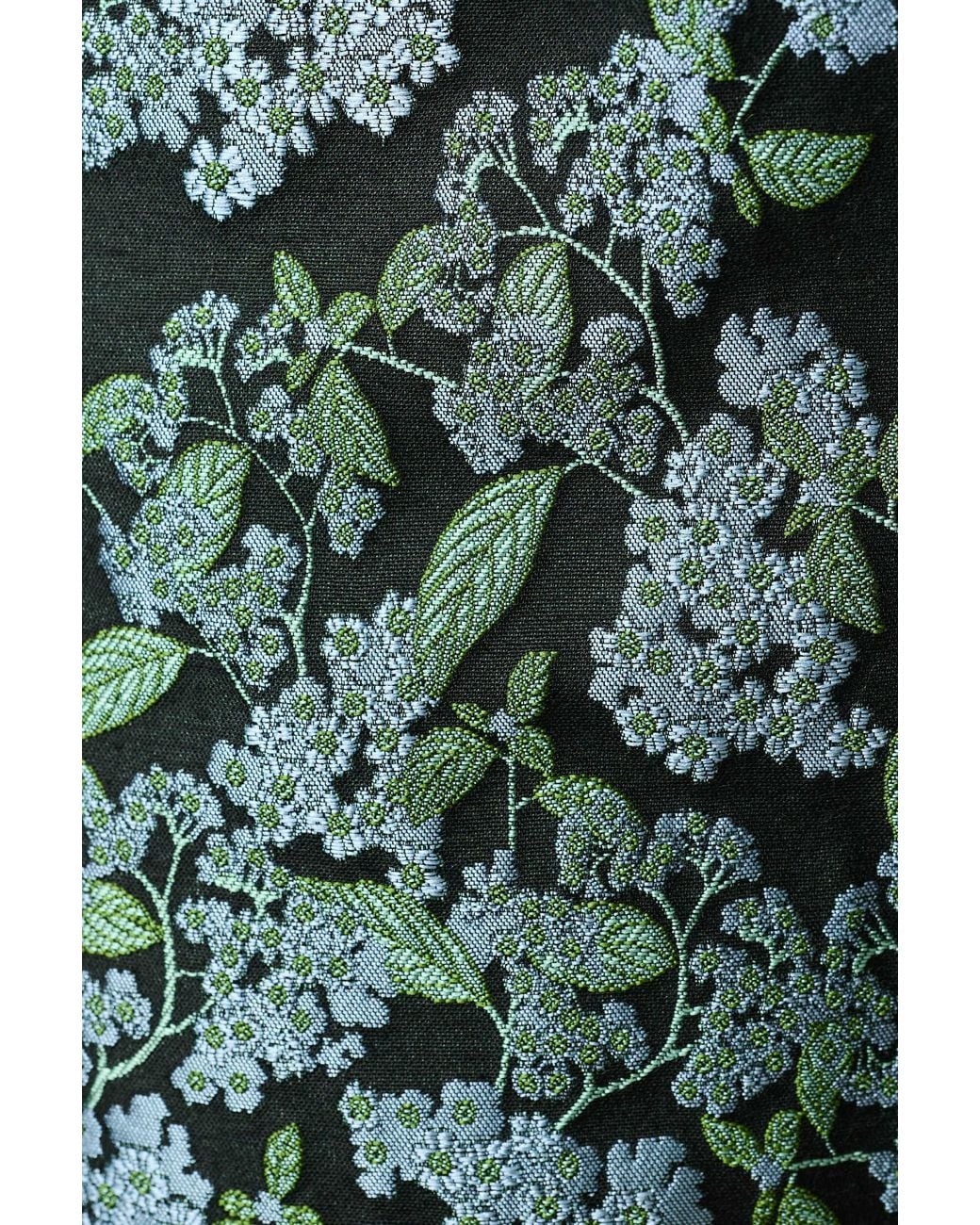 Louche Green Clementine Blossom Jacquard Peplum Blouse