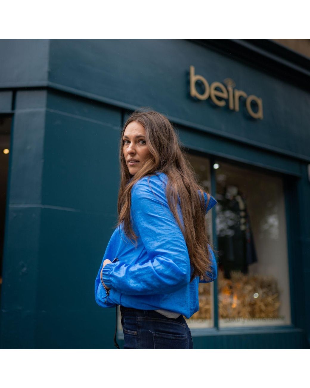 BEIRA Blue Luisa Water Repellent Jacket –