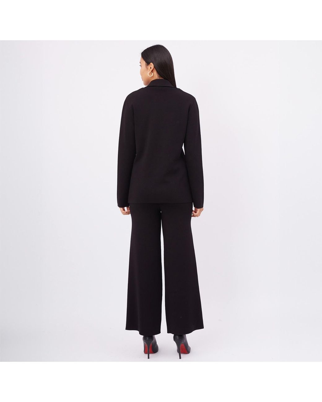 Peraluna Black Katherine Standard Cut Knit Blazer
