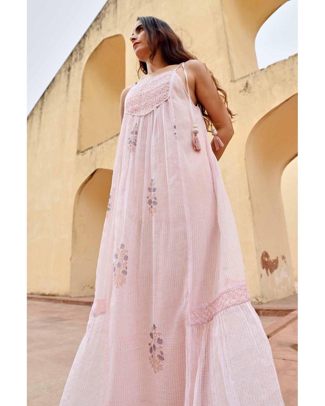 Liminal Pink Sabine Maxi Dress
