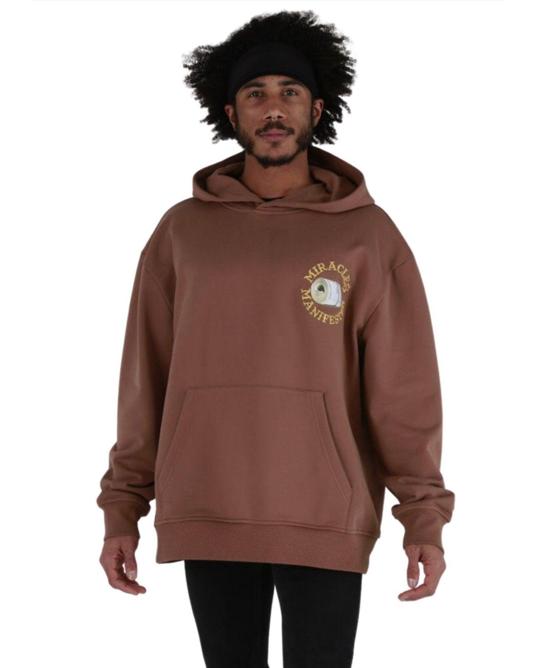 Miracles Manifester Pink Good Luck Embroidered Hoodie