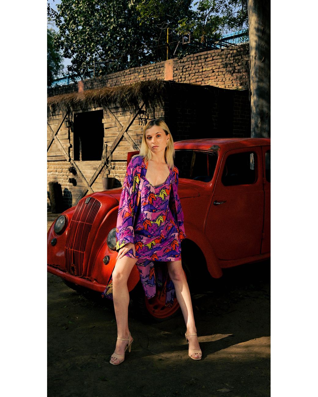 Any Old Iron Purple Runaway Short Dress