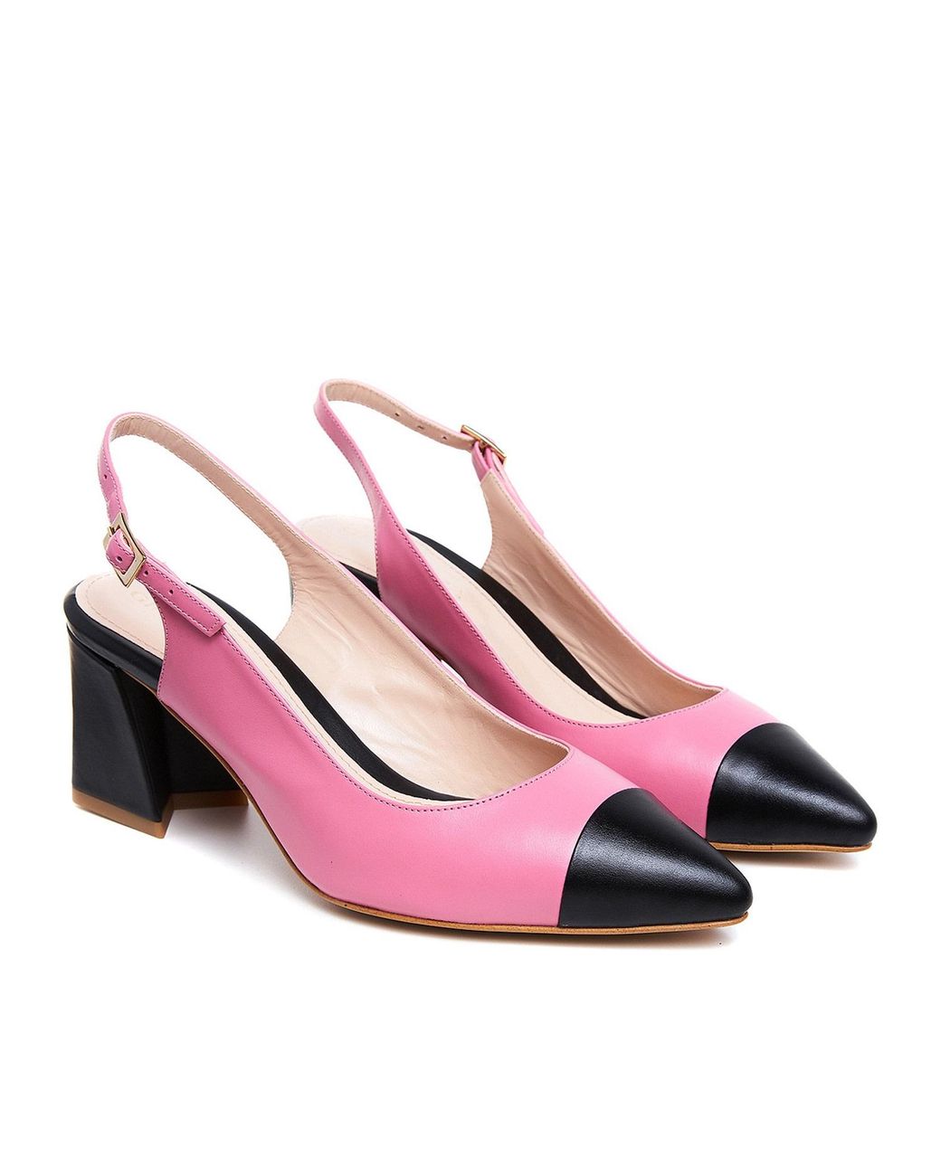 Ginissima Pink Shana Pointy Toe Slingbacks