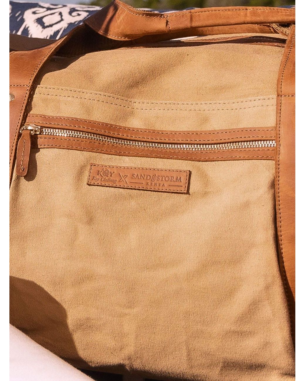 Koy Clothing Pink Neutrals Canvas Explorer Duffle Bag for men