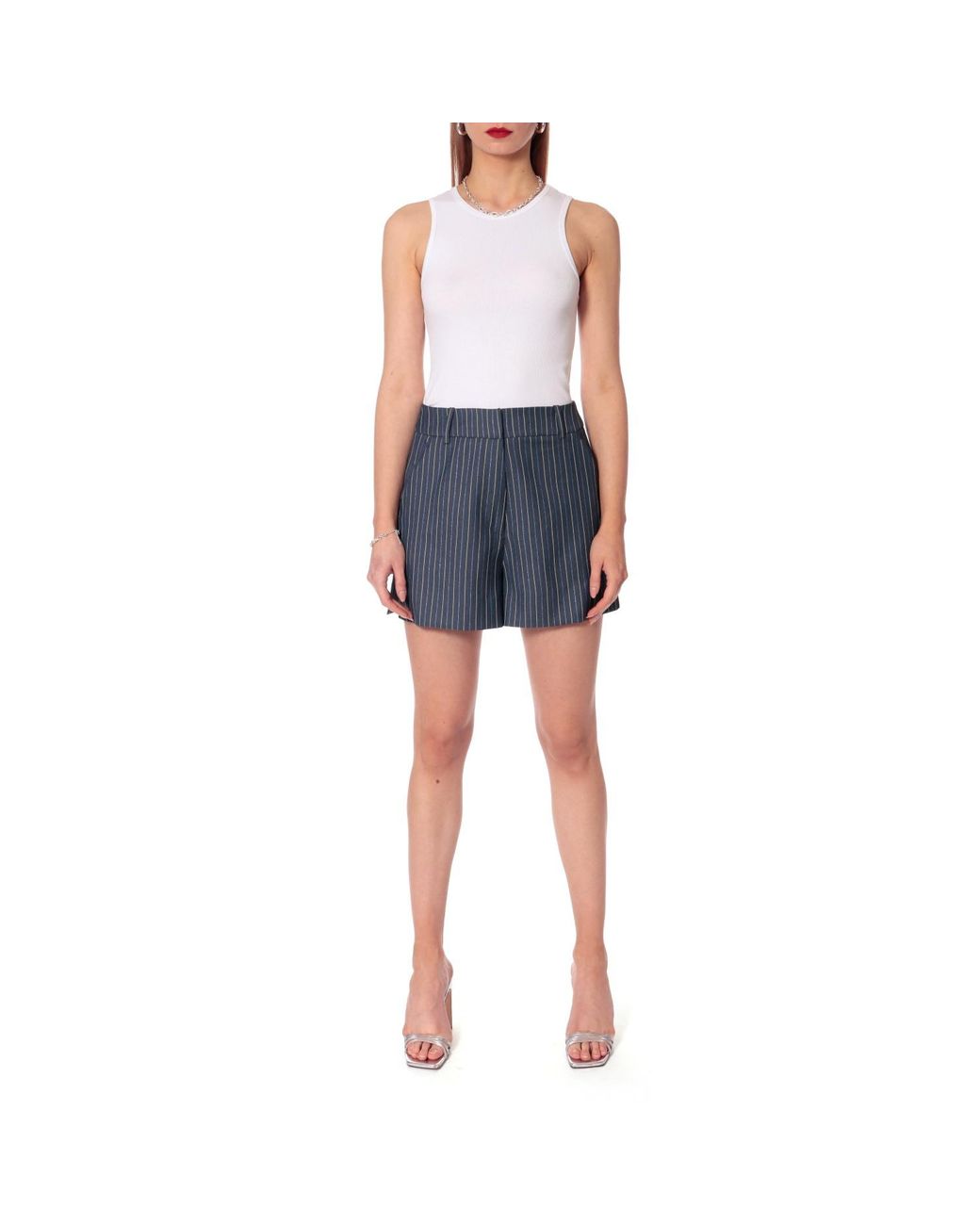 AGGI by HALEWSKI Blue Betsy Infinity Tailored Mini Suit Shorts