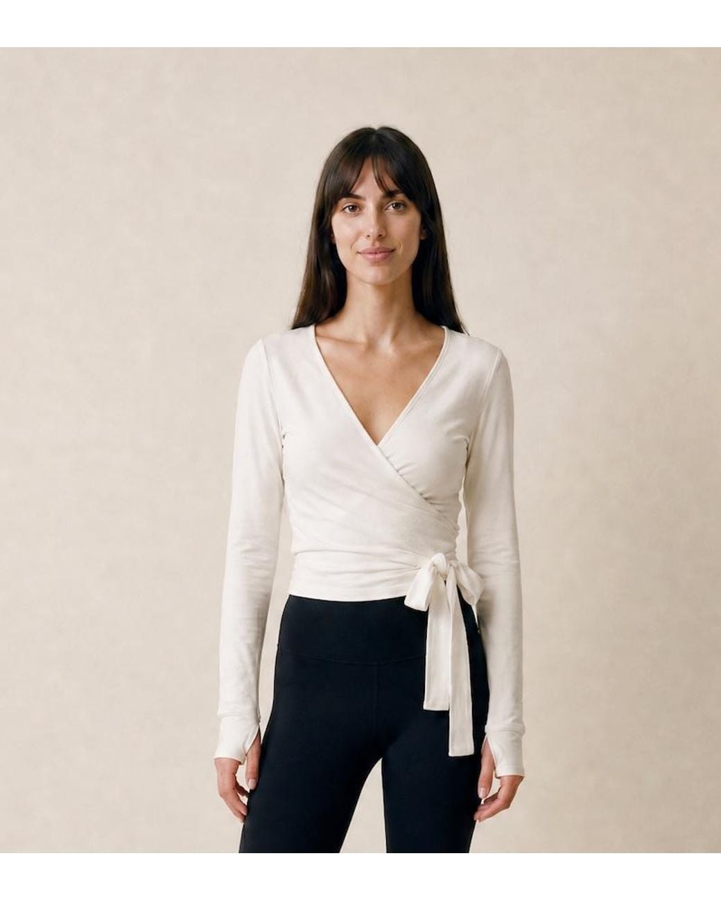 ROAV White Bex Wrap Ballet Top