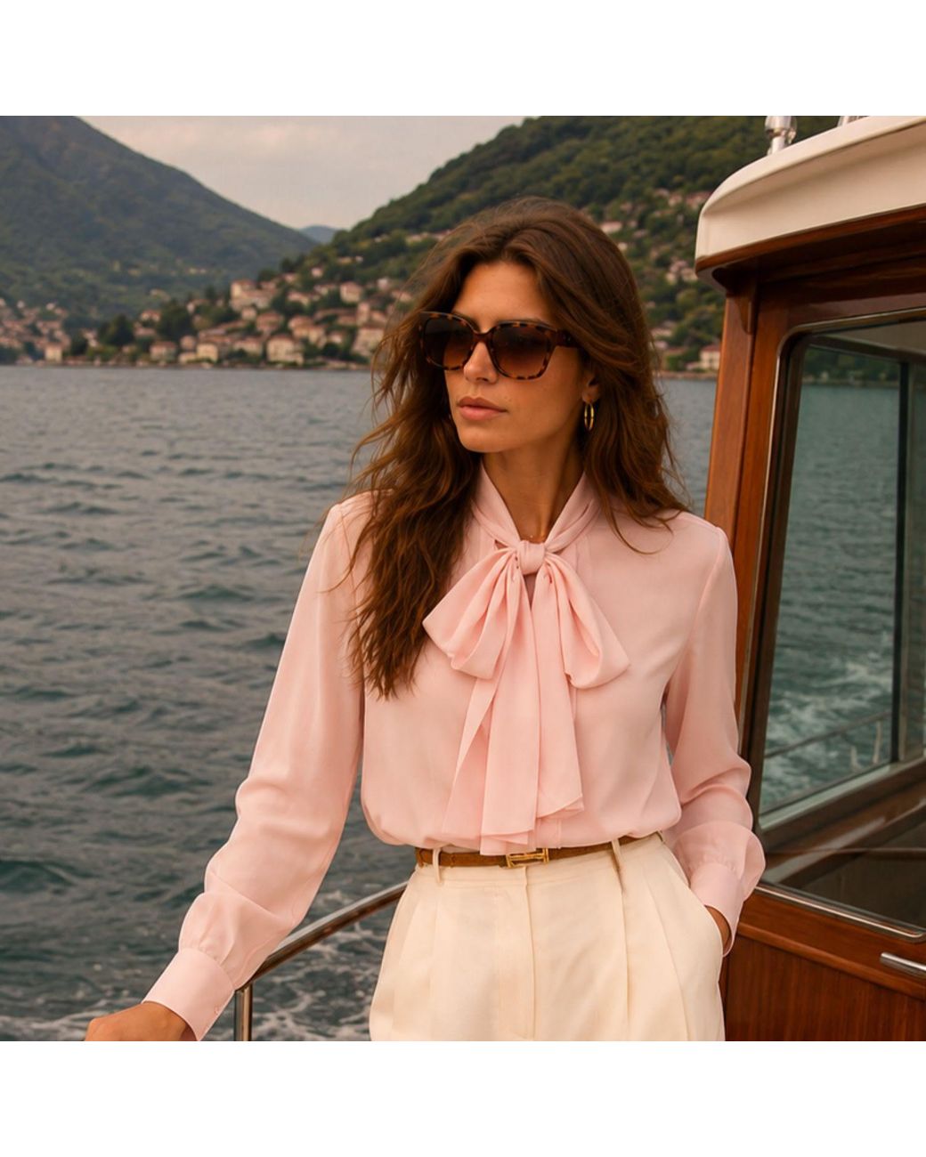 Bel Cashmere Pink Carmen Blouse