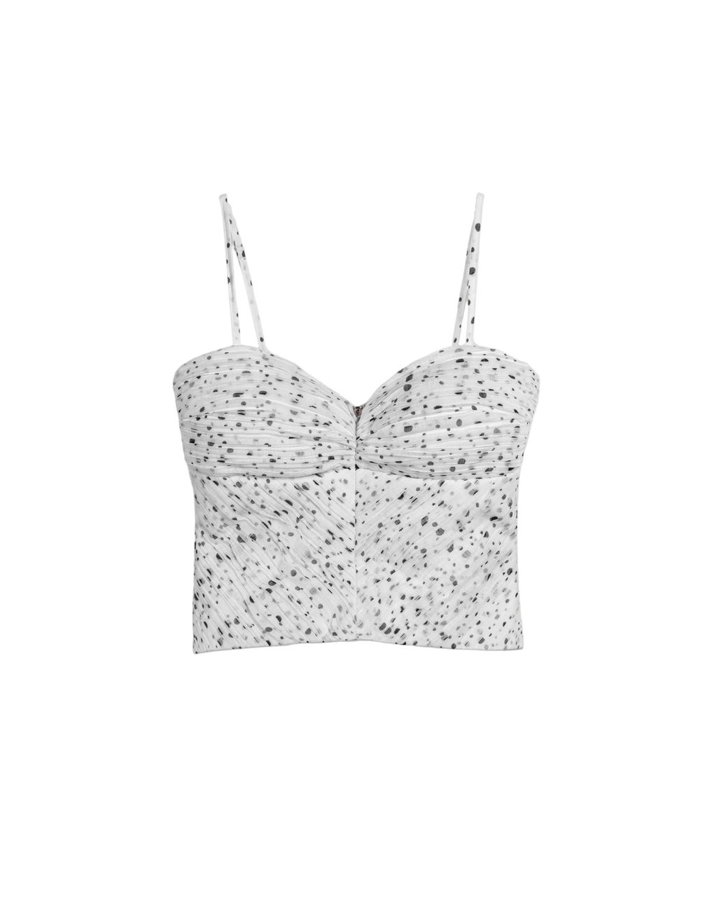 Nocturne White Printed Chiffon Bustier