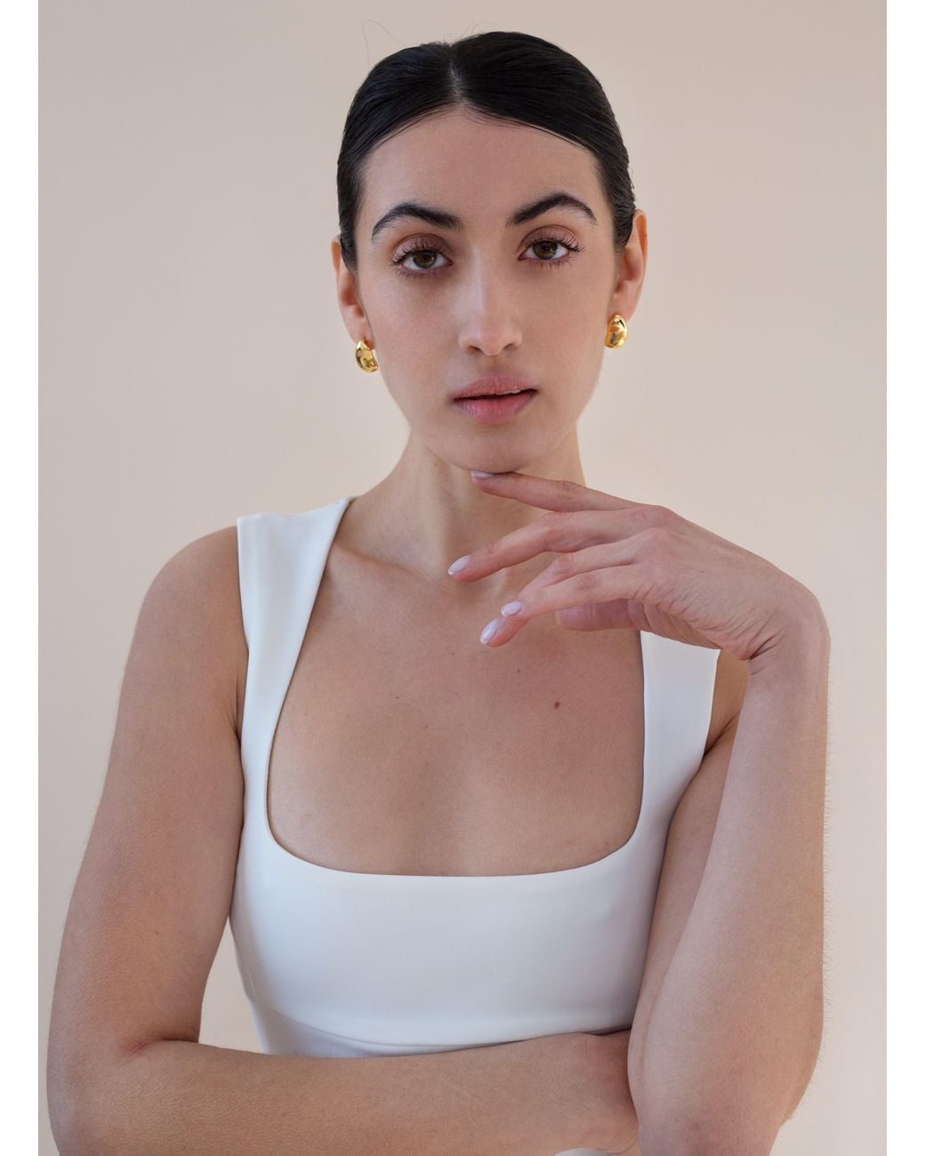 Zynnia Collective Metallic Mini Bean Studs