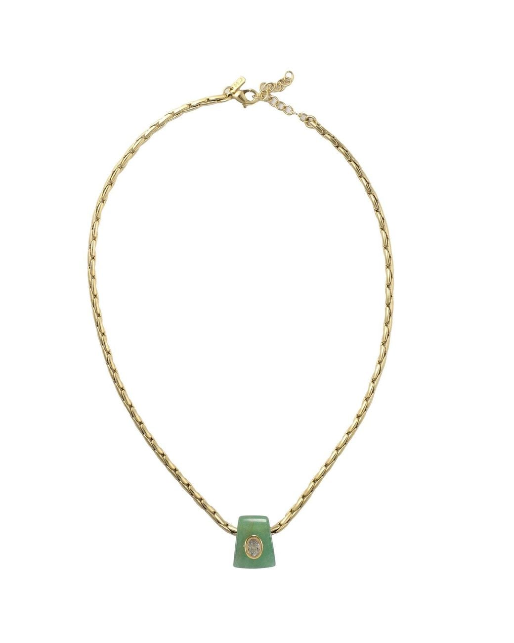 Hye Jane Jewelry Metallic Bowie Aventurine Gemstone Slider Necklace