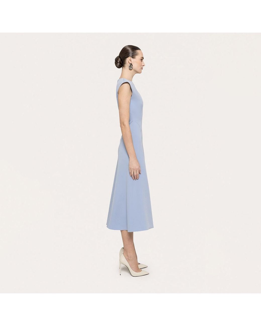 Nissa Blue A-Line Midi Dress Baby