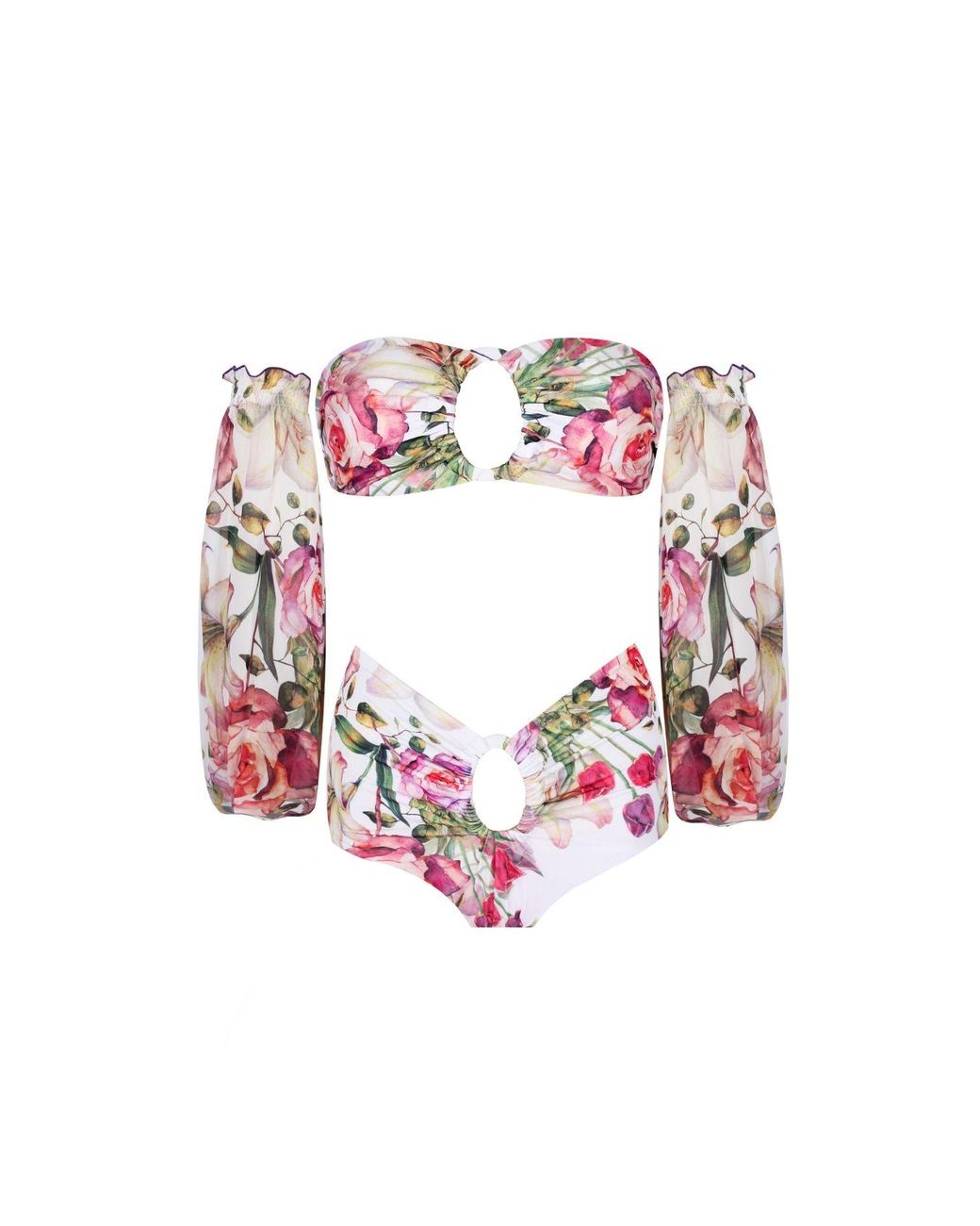 Nur Karaata Pink Marigold Bianca Bikini Set