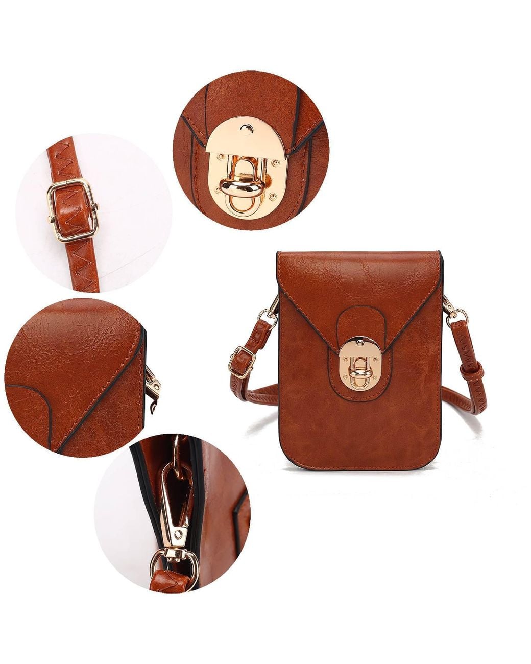 Mkf Collection - J'omor Gray Neutrals Havana Ii Phone Crossbody Bag