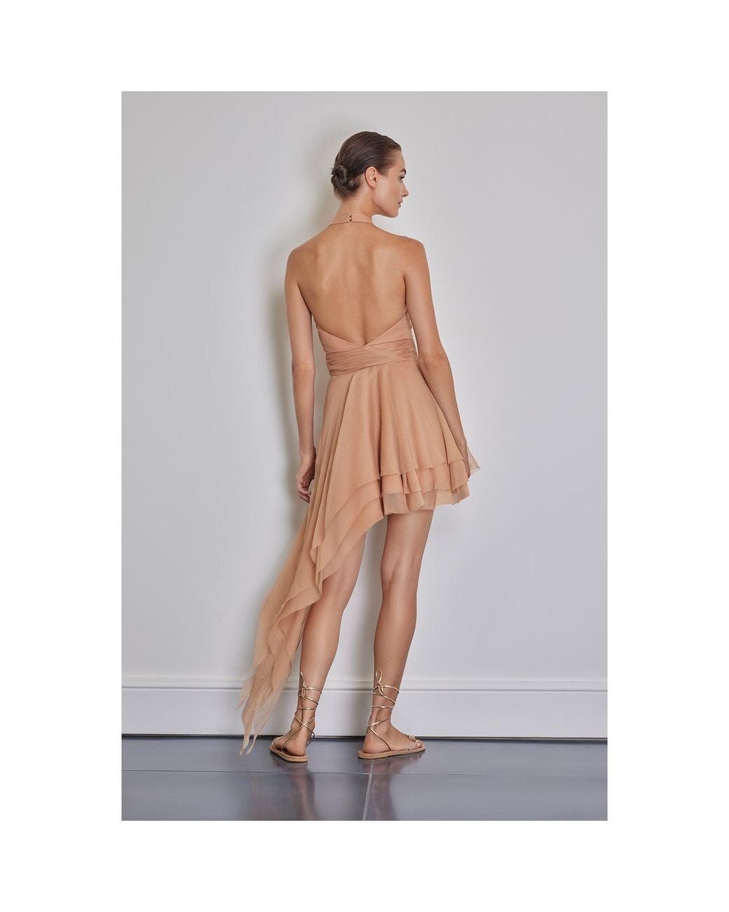 Anse Victorin Brown Neutrals Pantha Silk Dress