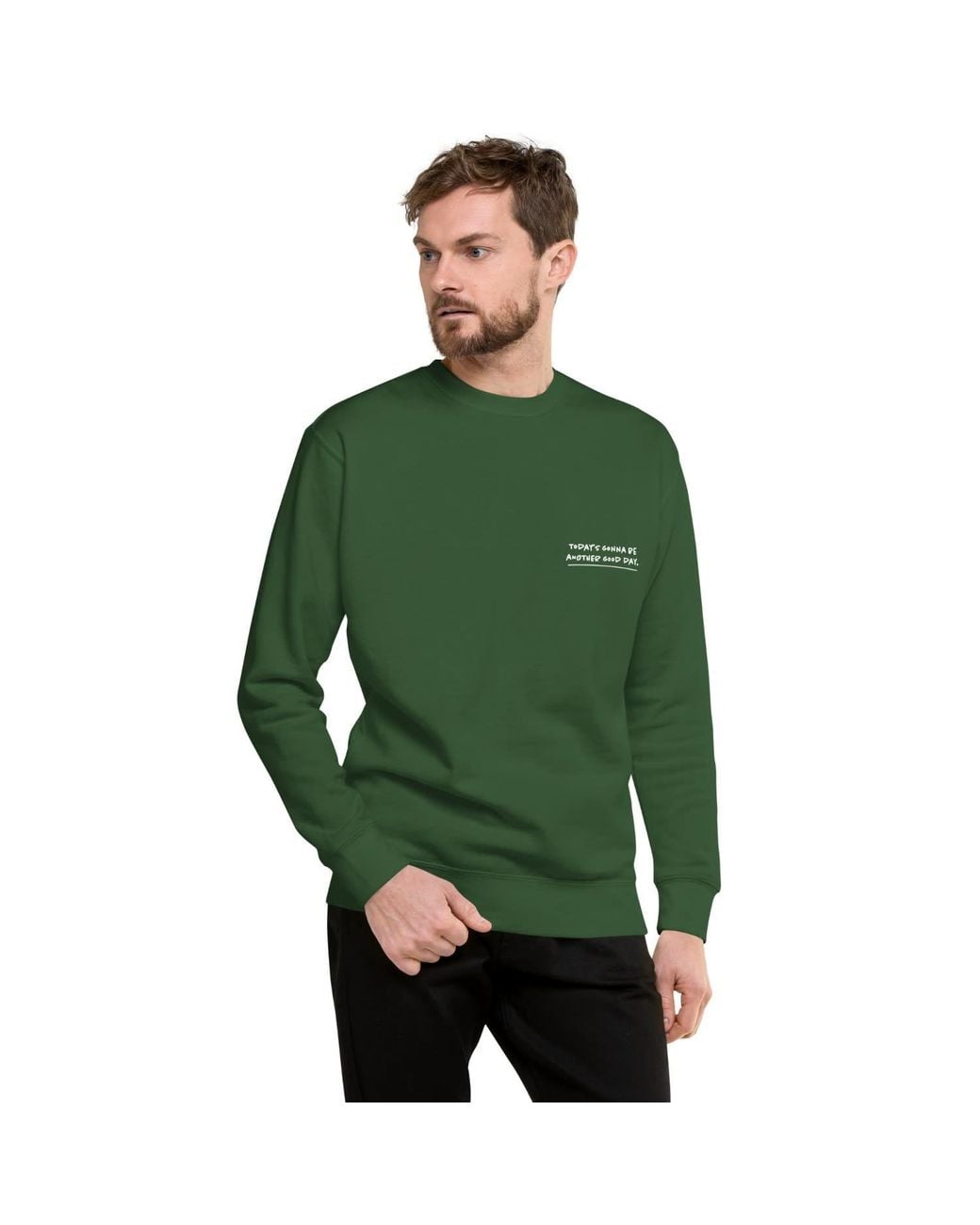 Anchor and Crew Green Forest Snake Another Good Day Cotton Blend Sweatshirt for men