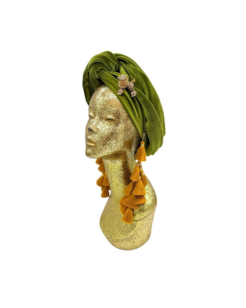 Julia Clancey Yellow Poodle Chacha Turban